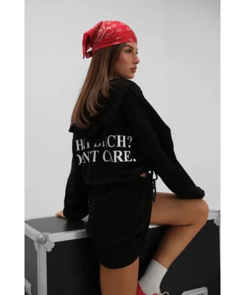 Beli Lastikli Fermuarlı Sweatshirt