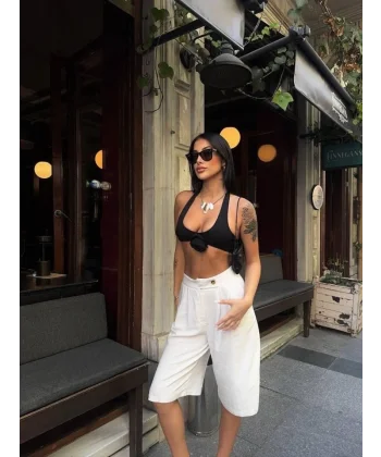 BERUDA ŞORT KETEN  Ham