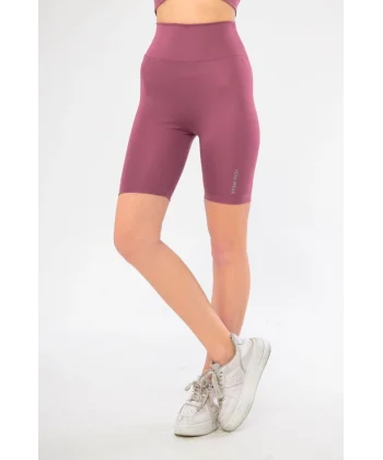 Biker porcu Şort  Pembe