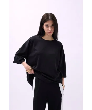 Bisiklet Yaka Oversize Thirt