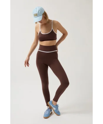 Biye Detaylı Yüksek Bel Tayt