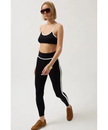 Biye Detaylı Yüksek Bel Tayt