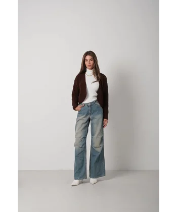 Biyeli Crop Triko Hırka