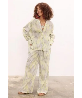 Bonnie Flamlı Keten Takım 9564-08