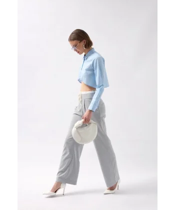 Boxer Detay Bağcıklı Pantolon