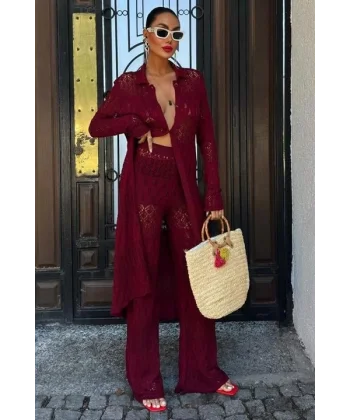 Bridget Ajurlu Uzun Hırka Takım 9881