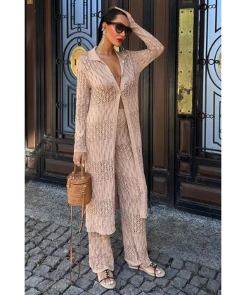 Bridget Ajurlu Uzun Hırka Takım 9881