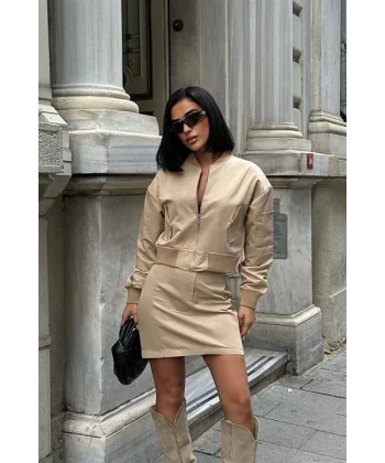 Brooke Ribanalı Mini Etek Takım 9941