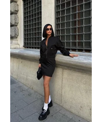 Brooke Ribanalı Mini Etek Takım 9941