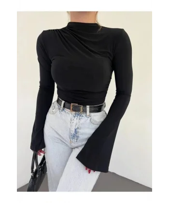 Büzgülü İspanyol Kol Bluz