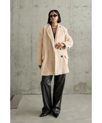 Camel Tüylü Yumoş Kaban