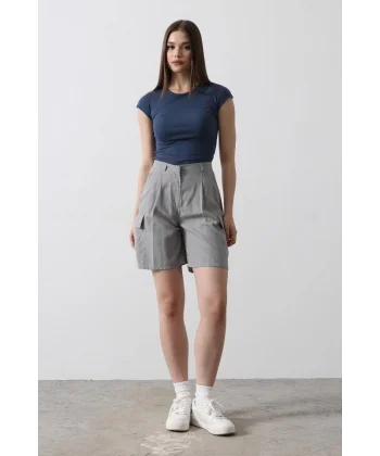 Cargo Cepli Şort  Gri