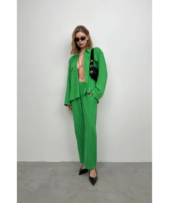 Cepli Gömlek Pantolon İkili Takım