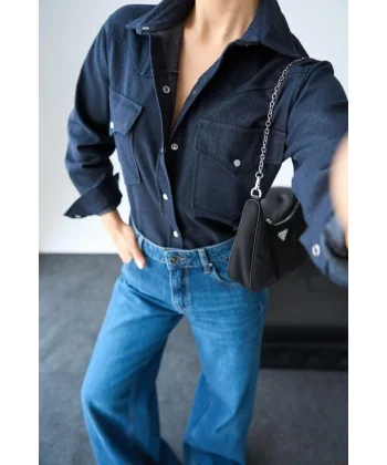 Cepli Kot Gömlek  acivert