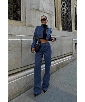 Chandra Gabardin Crop Takım 9911