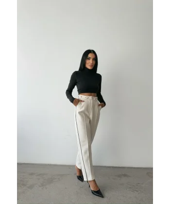 CHANE PANTOON YAN BİYEİ  Beyaz