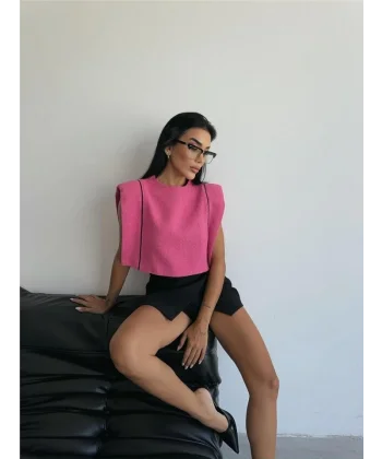 CHANE VATKAI CROP BUZ  Fuşya