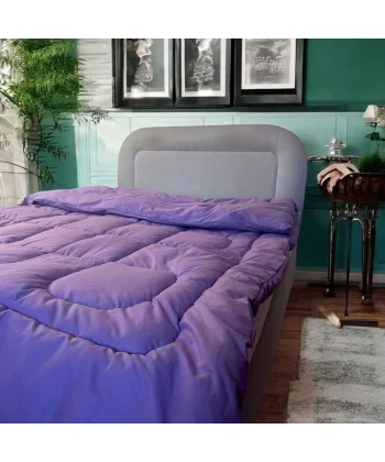 Çift Kişilik Doğal Yün Yorgan - Mor