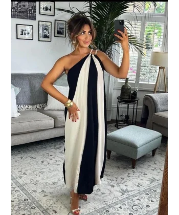 ÇİFT RENKLİ ELBİSE