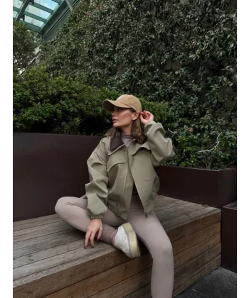 Çift Yakalı Ceket ont  Yeşil