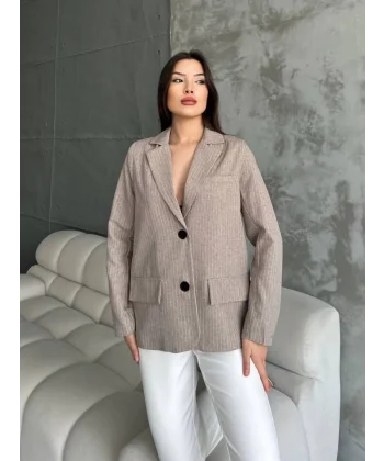 Çizgi Desenli Ceket