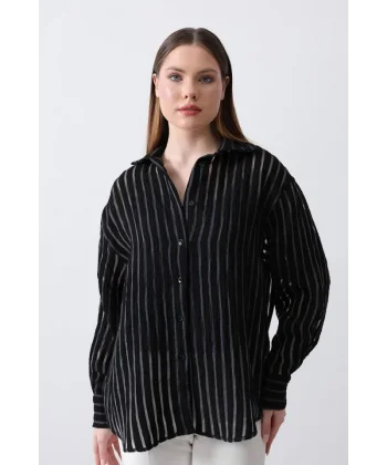 Çizgili Gömlek  iyah