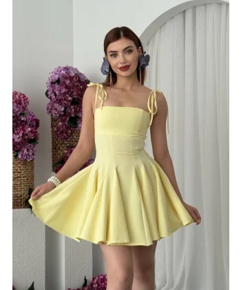 Clara Askılı Mini Elbise