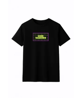 Çocuk Ön Sizin Tasarımınız Basic Tshirt - Siyah