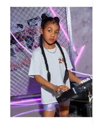 Çocuk Unisex Baskılı T-Shirt - Beyaz