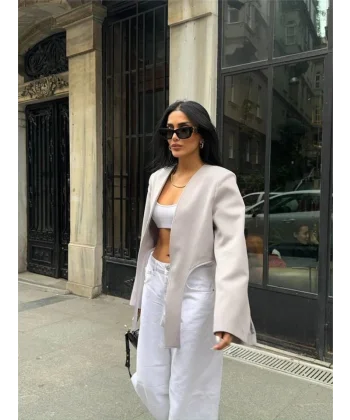 CROP CEKET BAĞAA KUYRUKU  Gri