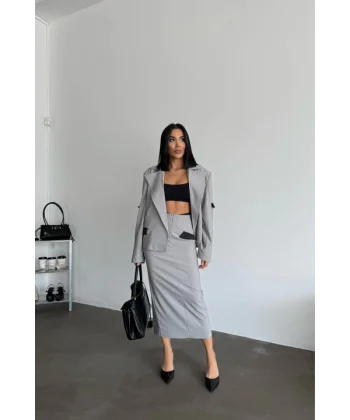 CROP CEKET - ETEK TAKIM - Gri