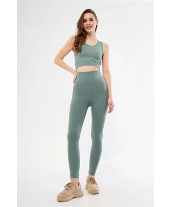 Crop Tayt İkili por Takımı  Buz avisi