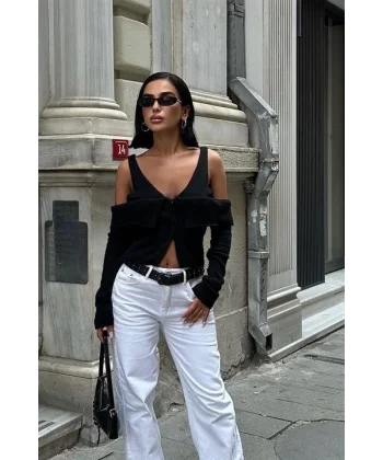 Cynthia Cut Out Triko Hırka 5116-23