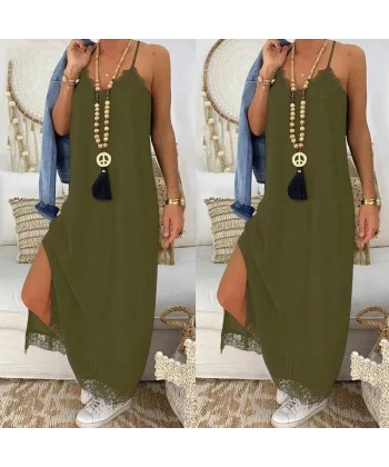 Dantel Detay Viskon Elbise