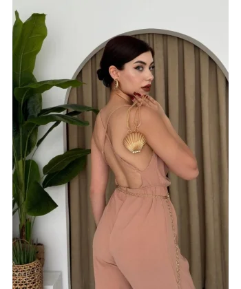 Darcy Sırt Dekolteli Tulum