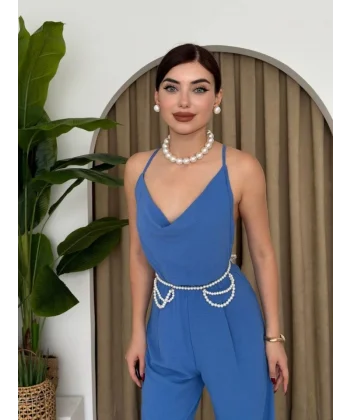 Darcy Sırt Dekolteli Tulum