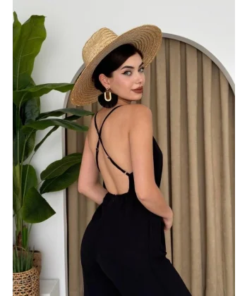 Darcy Sırt Dekolteli Tulum