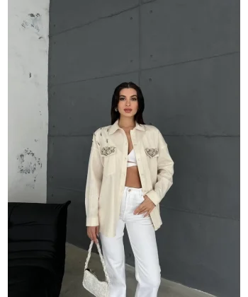 DENİZ KABUKU GABARDİN GÖEK  Ham