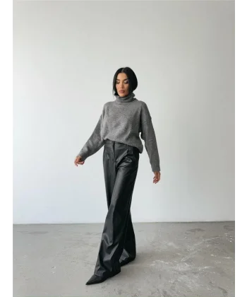 DERİ PAAZZO PANTOON BORU PAÇA  iyah