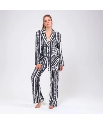 Di̇ji̇tal Baski Çi̇zgi̇li̇ Ceket