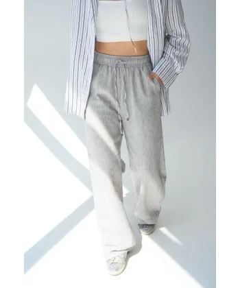 Dokuma Pantolon - Gri