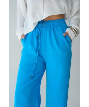 Dokuma Pantolon - Mavi