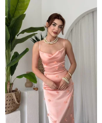 Dora Çiçek Detaylı Elbise