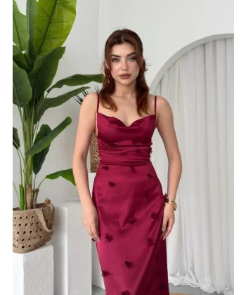 Dora Çiçek Detaylı Elbise