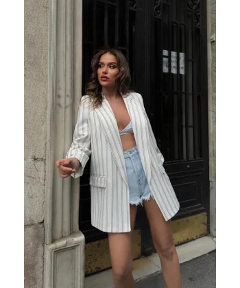 Dreamy Çizgili Blazer Ceket 6091-24