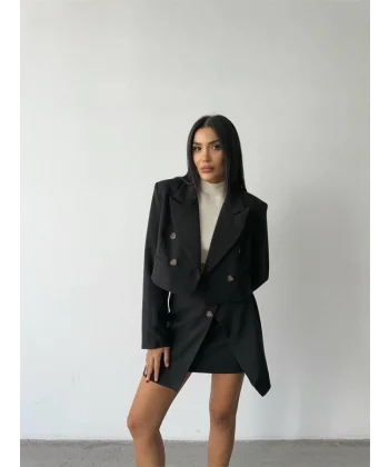 DÜĞE DETAYI ETEK  CROP CEKET TAKI  iyah