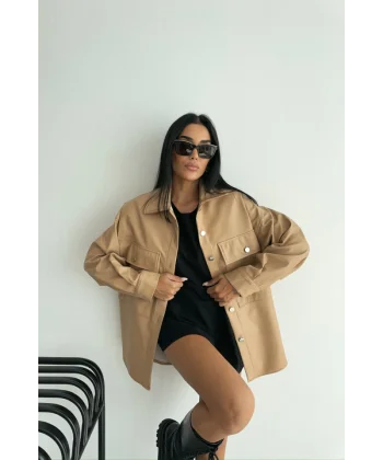 DÜĞEİ DERİ GÖEK BOYFRİEND  Bej