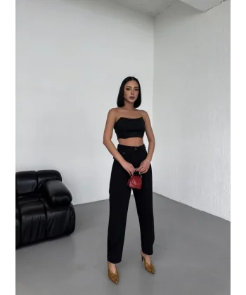 Düğmeli̇ Cep Kapakli Pantolon