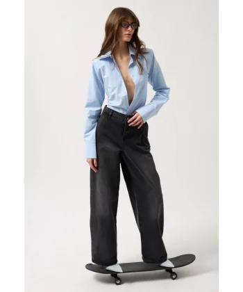 Düşük Bel Straight Jean