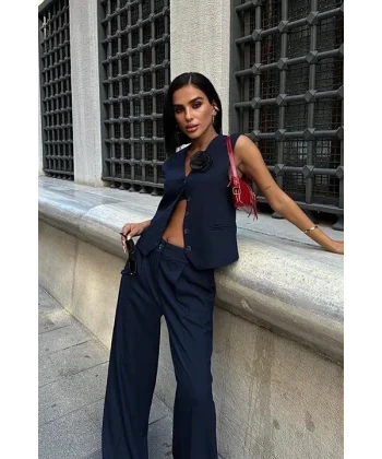 Elayne Akseuarlı Detay Yelek Takım 9900